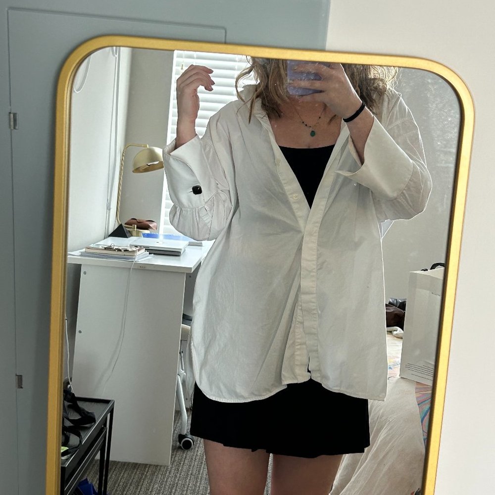 Relaxed Fit White Blouse